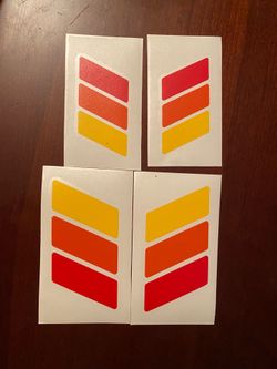 RETRO STRIPES TRI-COLOR DECALS
