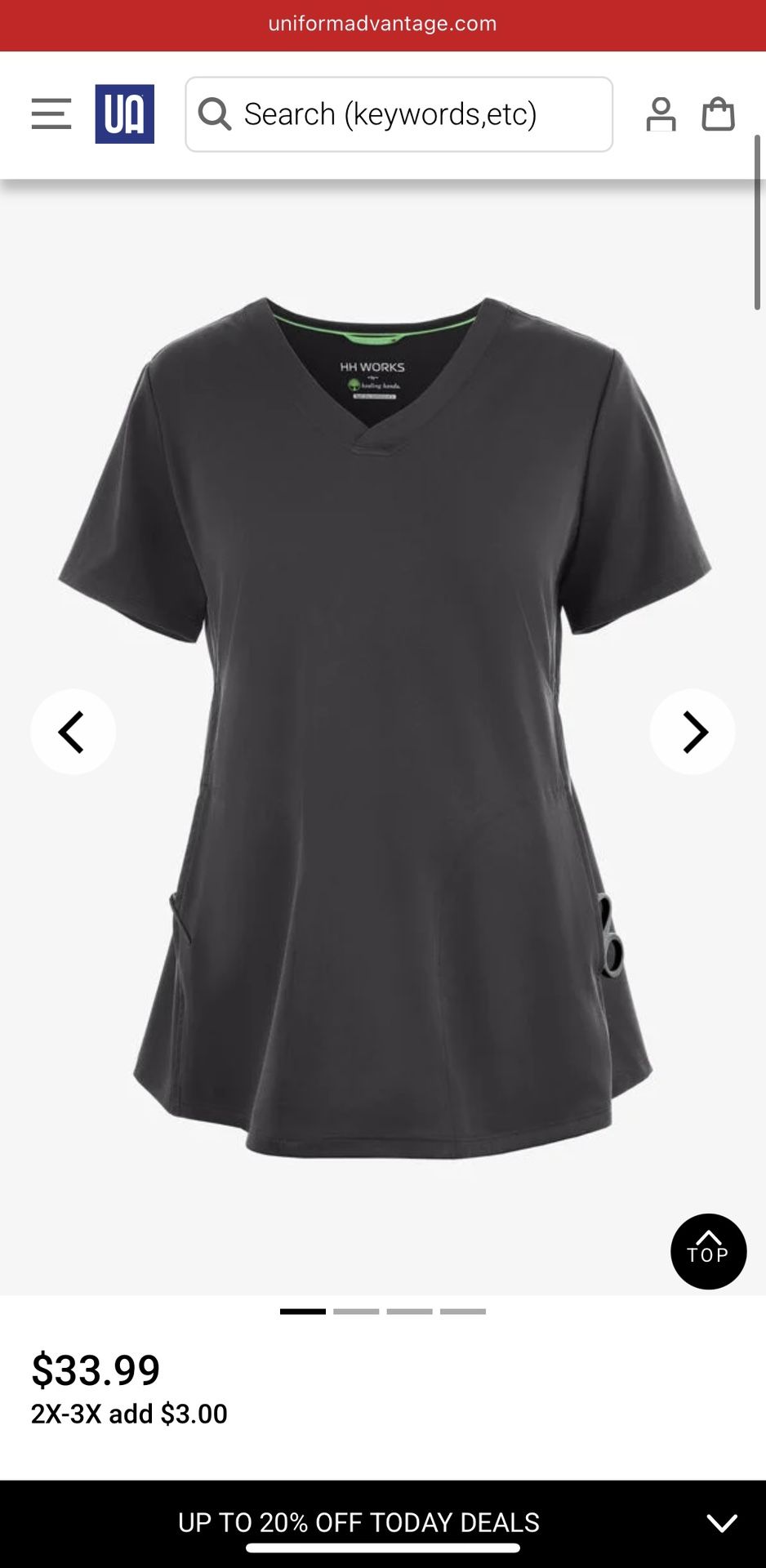 4 Medium Maternity Scrub Tops Healing Hands Brand In Gray