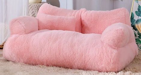 Plush Cozy Pink Pet Sofa Couch Bed Dog or Cat XXL
