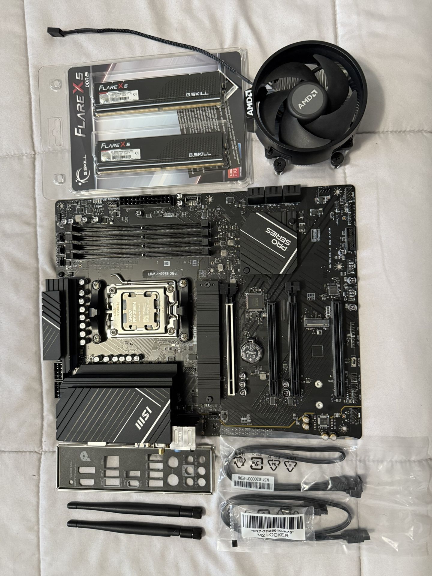 (Open To Trades!) Gaming PC Parts - CPU + Stock Cooler, Motherboard + Accessories, RAM, PSU+ All cables