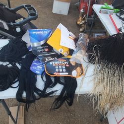 Braided Wigs And Exentions Hair Items Bundle