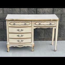 French Provincial 4 drawer desk/vanity 