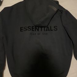 Black Essential Hoodie sz s
