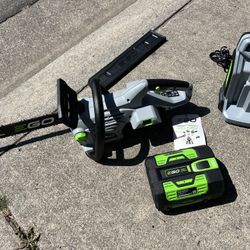 Ego 56v Chainsaw 16" Battery 7.5AH & Charger $300 Battery alone is $399 plus Tax