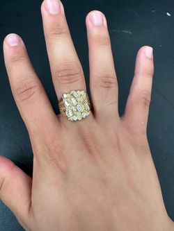 Gold Nugget Style Cluster Ring