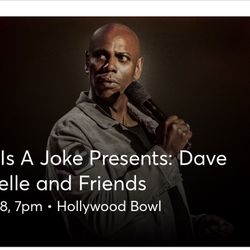 Dave chapelle Comedy Tickets (2)  
