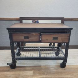 Duramax 2 Drawer Work Bench. Hard Wood Top