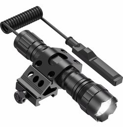 Feyachi Tactical Flashlight LED Light 1200 Lumen with Picatinny/M Lock Rail Mount and Pressure Switch Included