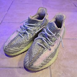 Adidas Green Mesh-Knit Sneakers