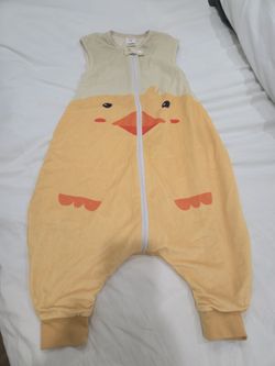Toddler Sleep Sack with Feet, Sleeveless Sleeping Bag 2-way Zipper Baby Wearable Blanket,Duck,3-5T