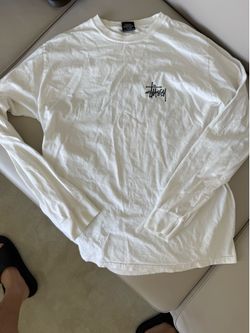 Stüssy white long sleeve shirt Size M #skater