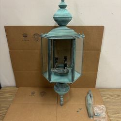 Wall Mount Teal Lantern Light