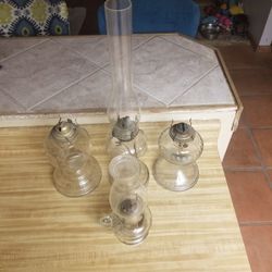Vintage Kerosene Glass Lanterns