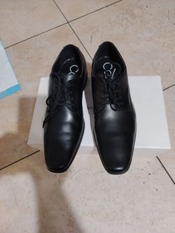 Calvin Klein Men's Brodie 34 F 40 72 US 10 EU 43 Oxford color Black Leather DSW