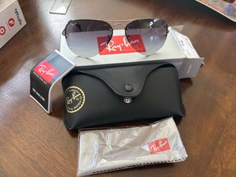 Ray-Ban RB3449 003/8G Sunglasses 59-14 Silver Grey Gradient w/ Box Case
