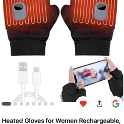 3-Speed Adjustable Heated Fingerless Gloves(pink)