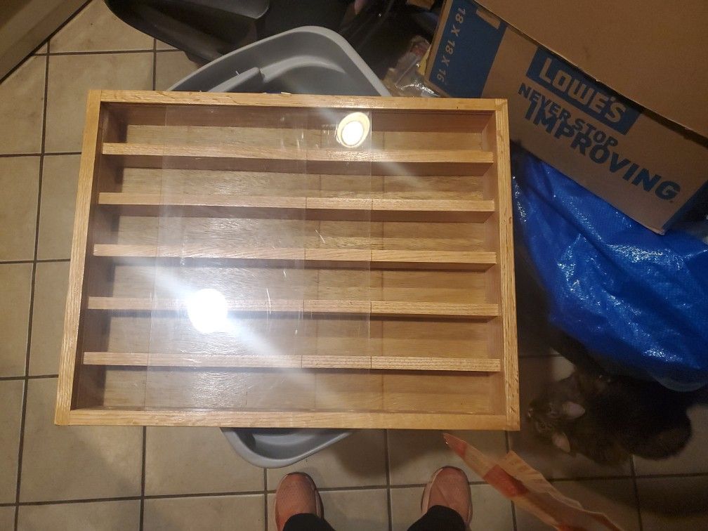Wall Hanging Wooden Display Case
