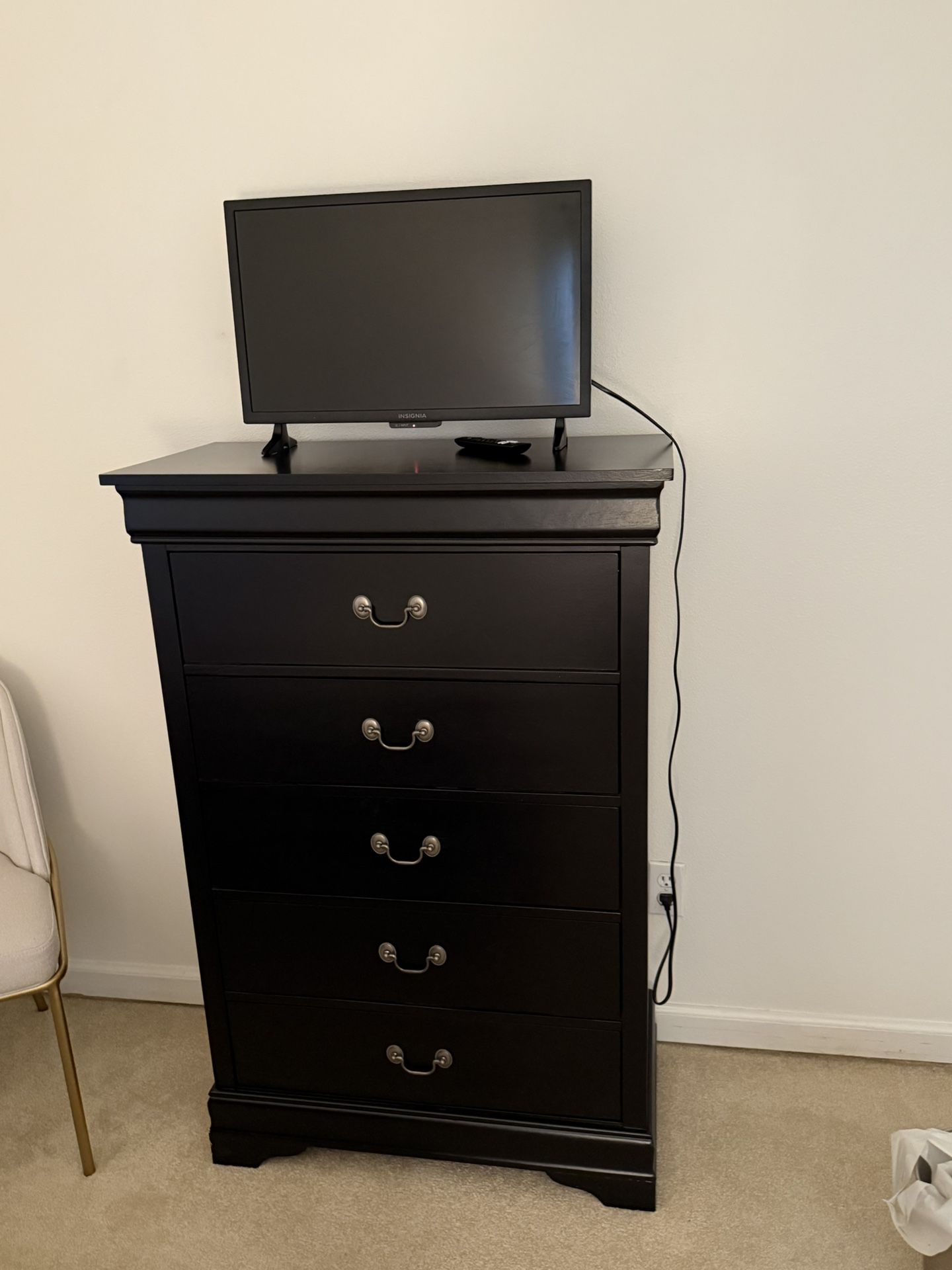 5 Drawer Dresser - Expresso Color But Almost Black