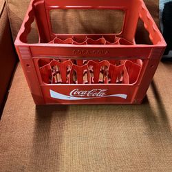 Vintage Red Plastic Coca-Cola Bottle Crate Carrier (Holds 24)