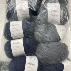 Onling 6 Navy 4 Gray Skeins Yarn