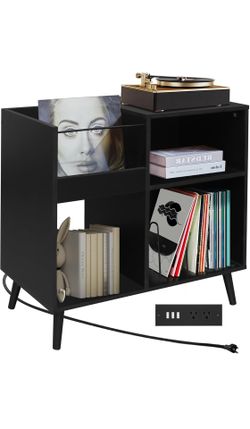 Mid-Century Vinyl Storage Cabinet *Brand New*