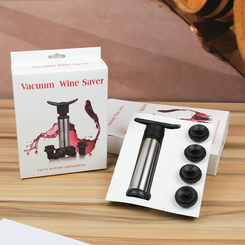 Red Wine Vacuum Saver With 4 Bottle Sealer Red wine pump