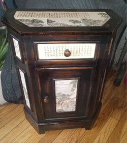 Vintage Chinese Cabinet Hand-Painted
