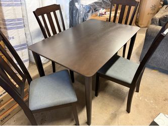 NEW 🍽️  5-Piece Dining  Table Set – Gray Only $349  • Financing Available • $0 Down with SNAP Finance
