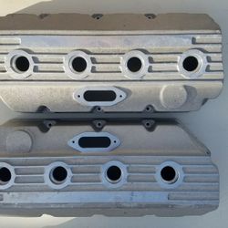 KEITH BLACK 572 426 Hemi Black Cast Aluminum Finned Valve Covers NOSTALGIA