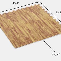Foam Wood Tiles 72 Sq Ft  Light Wood Grain Pre Owned 