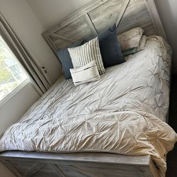 Cal king bed frame set