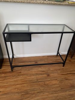 Skinny Glass-Top Table