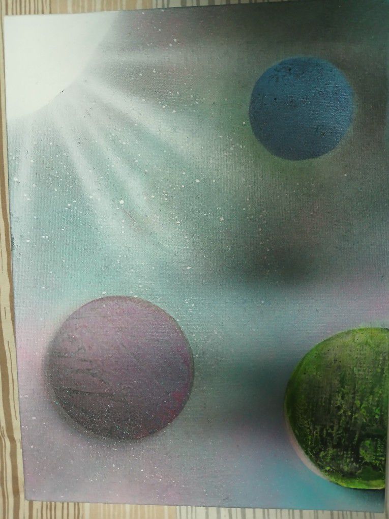 Galaxy Spray Painting