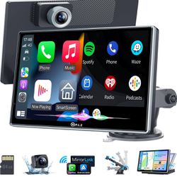 PLZ Wireless Apple Carplay, Car Radio Stereo System, Android Auto, Bluetooth FM Transmitter