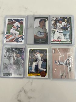⚾️🔥Corey Seager Baseball Cards Lot Six (6) – LA Dodgers – Topps, Chrome & Donruss