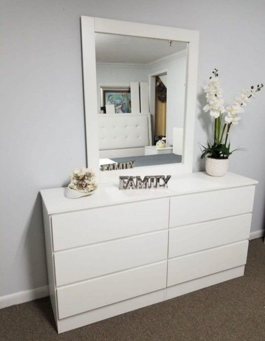 Dresser with 6 drawers + Mirror ⭐️ Cómoda de 6 Gavetas + Espejo