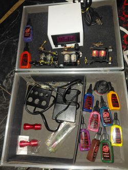 Complete Tattoo Kit with Machines, Power Supply & Inks