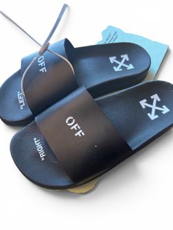 Off-White Pool Slippers Slides Size 37 EU / 6.5 US Women’s - Brand New In Box
