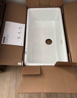 Brand New Kohler White Single Basin 33 inch sink - $395