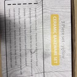 Perlite 3 Piece Ceramic Bakeware Set