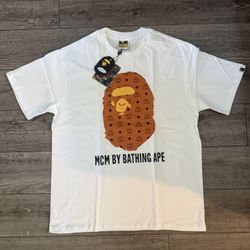 WHITE MCM BAPE