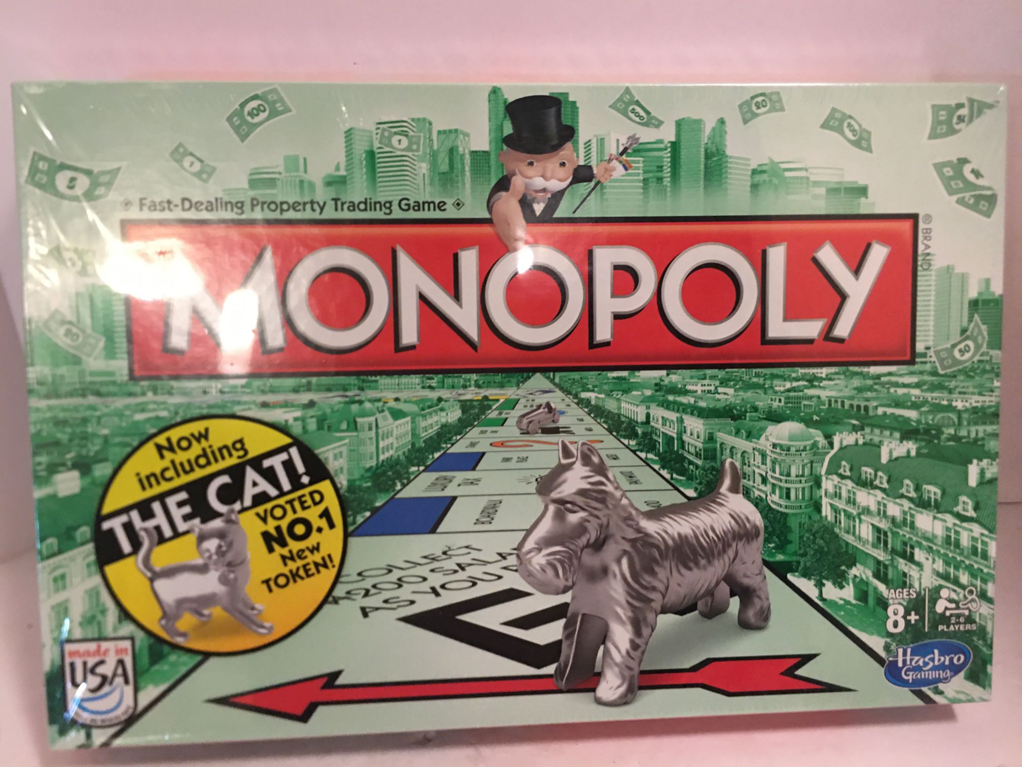 2013 Monopoly Board Game The Cat Token Classic Edition, Brand new SEALED! “Including the Cat” Voted #1 new token. 