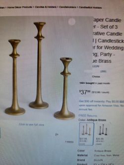 Iron candle holder - set of three