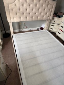 Full size bed frame with headboard