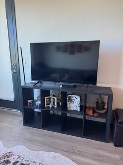 Large Dark brown Cube Storage Shelf Unit/entertainment stand