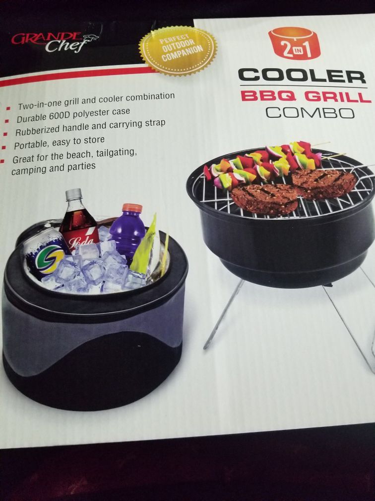 Cooler BBQ grill combo