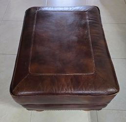 Used Leather Ottoman