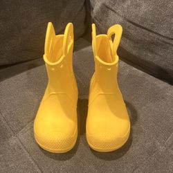 Kids CROCS Rain Boots Yellow 