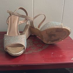 Forever, medium heel bedazzled high heels