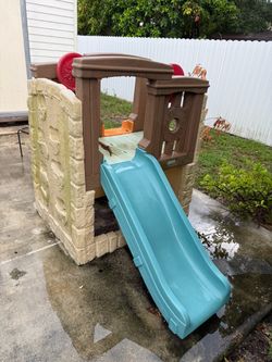 Kids Outdoor Plastic Playset with Slide